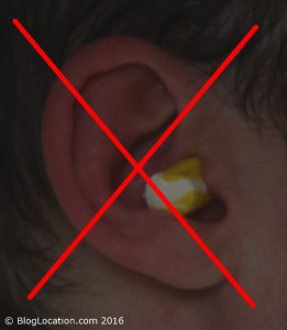 Wrongly used ear plug