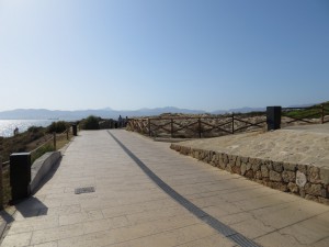 path along the coast in Can Pastilla (Playa de Palma, Mallorca, Spain)